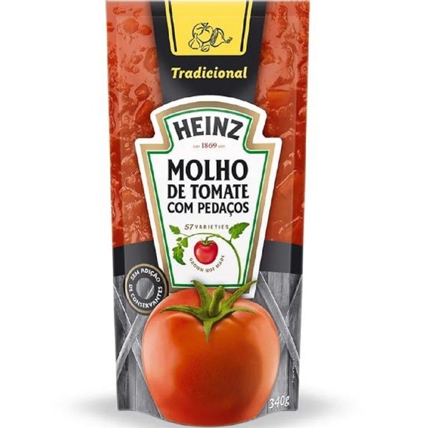 Gimba Molho de Tomate Tradicional Sachê 340g 1 UN Heinz