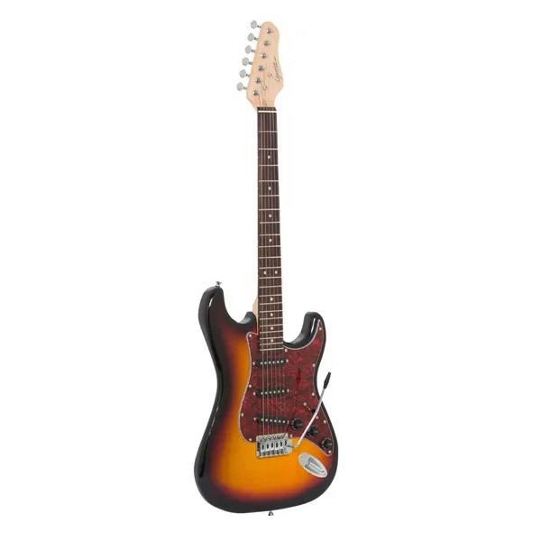 Mundomax Guitarra GIANNINI Strato G-100 Sunburst com Escudo Tortoise